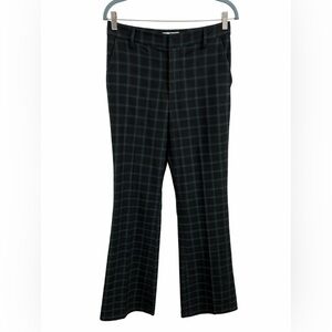 Urban Outfitters Plaid Pants Women’s Size 8 Green Black Flare Leg Trouser Y2K